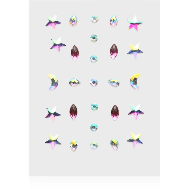 Diva & Nice Cosmetics Face Stones matricák az arcra Pink Tears 35 db