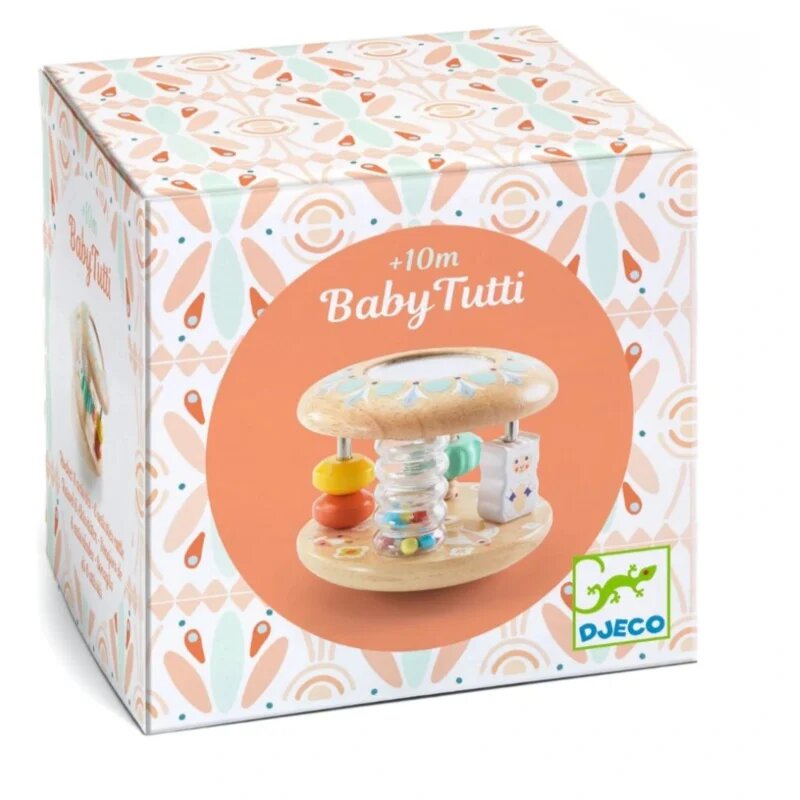 DJECO Rattle Baby Tutti csörgő fából készült 10m+ 1 db