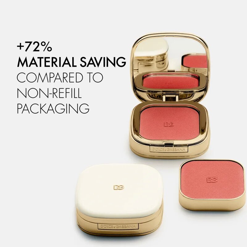 Dolce&Gabbana Classic Cheeks&Eyes Match arcpirosító utántöltő árnyalat 04 Cheerful Pink - True Natural Pink 8 g