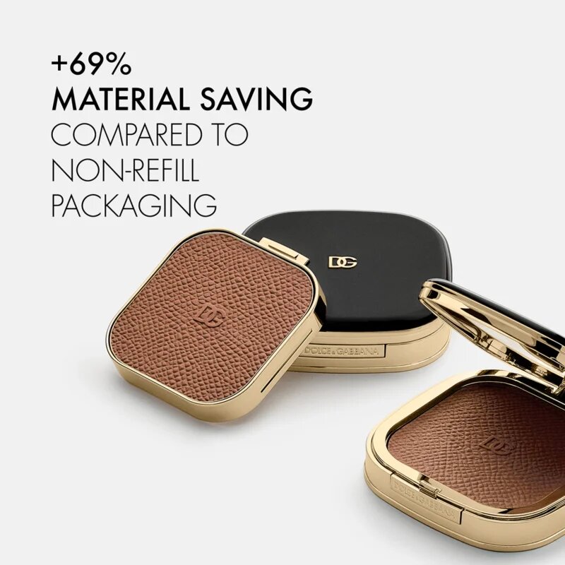 Dolce&Gabbana Classic Face&Eyes Match bronzosító utántöltő árnyalat 02 Light Medium - Warm Neutral-toned Dark Beige 14 g