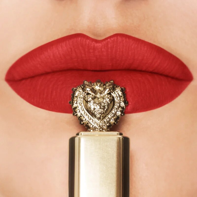 Dolce&Gabbana Flawless Everkiss Liquid Lip Mini mattító folyékony rúzs árnyalat 405 Devotion - Perfect Vibrant Red 3 ml