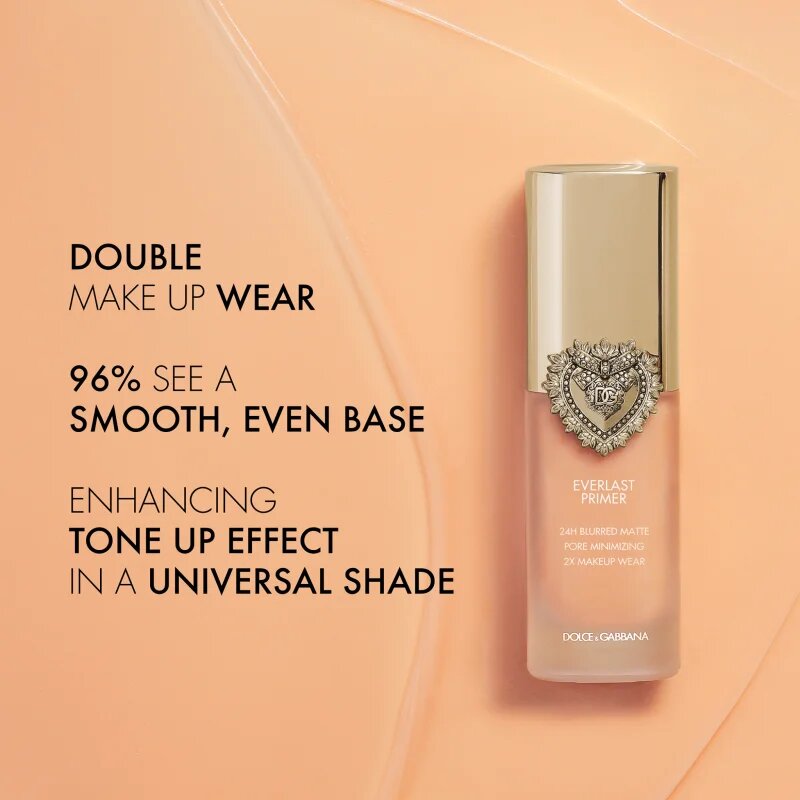 Dolce&Gabbana Flawless Everlast Primer tartós make-up bázis árnyalat Translucent brightening apricot tone 28 ml