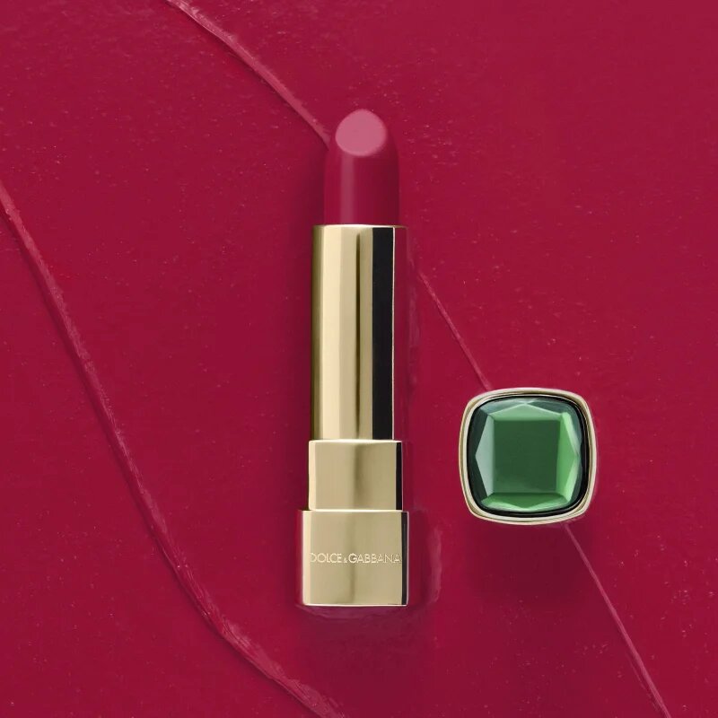Dolce&Gabbana Gemstone Lipstick fényes ajakrúzs árnyalat 420 Emerald Scarlet 3.5 g