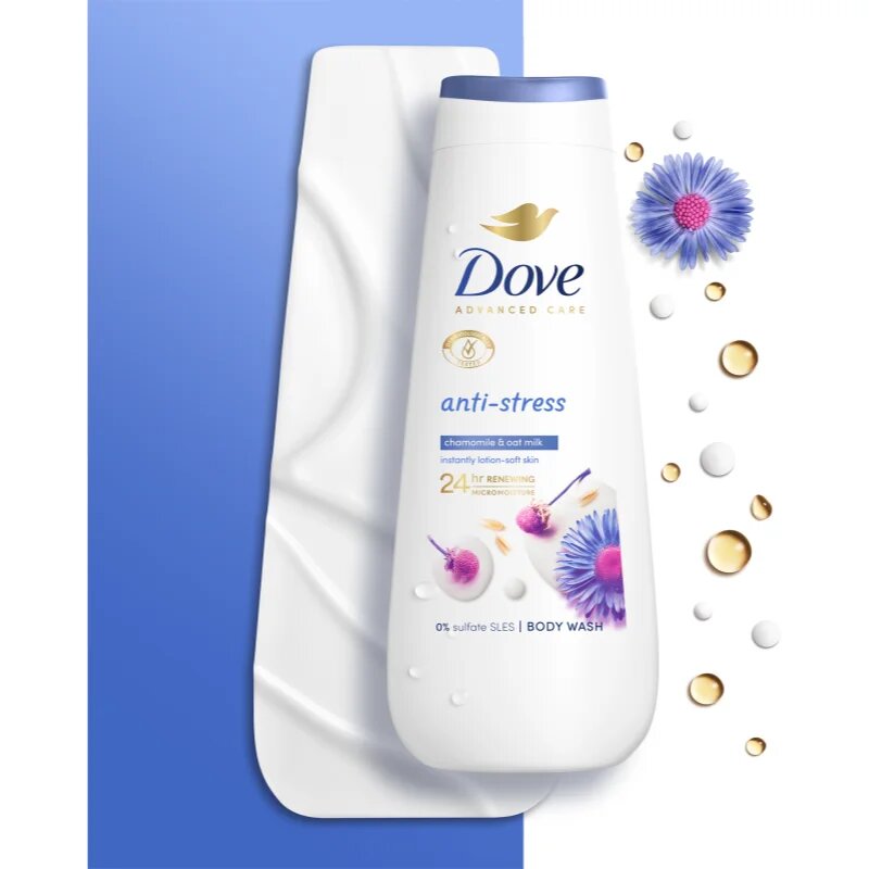 Dove Advanced Care Antistress hidratáló tusoló gél 225 ml