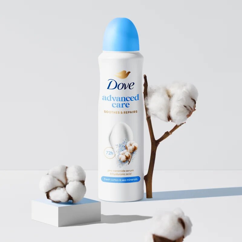 Dove Advanced Care Fresh Cotton and Sea Minerals izzadásgátló spray 150 ml