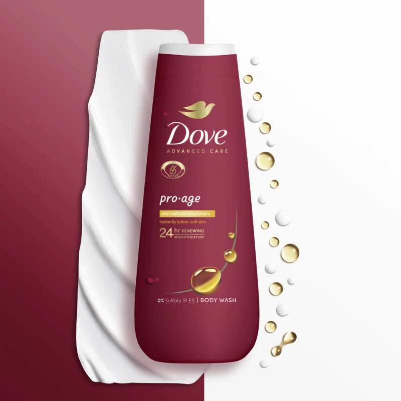 Dove Advanced Care Pro Age hidratáló tusoló gél 400 ml