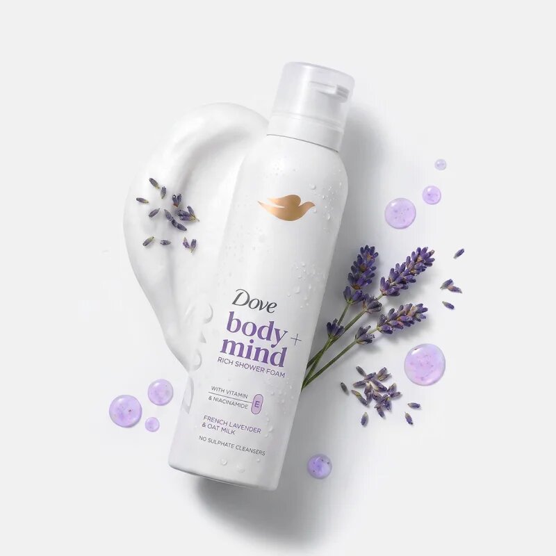 Dove French Lavender & Oat Milk tusoló hab 200 ml