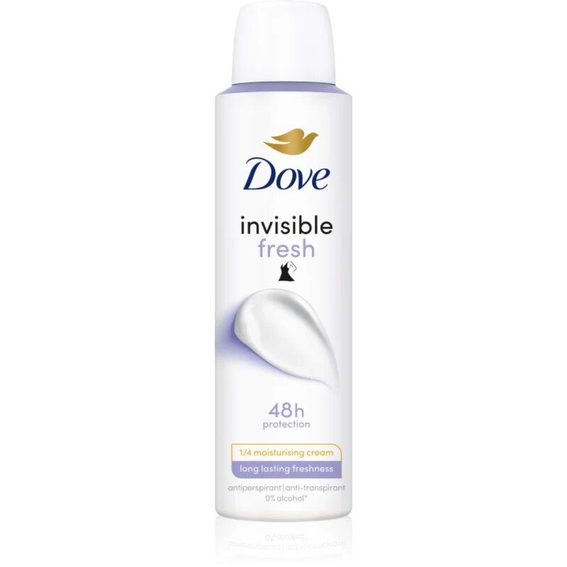 Dove Invisible Fresh izzadásgátló spray a fehér foltokra 150 ml
