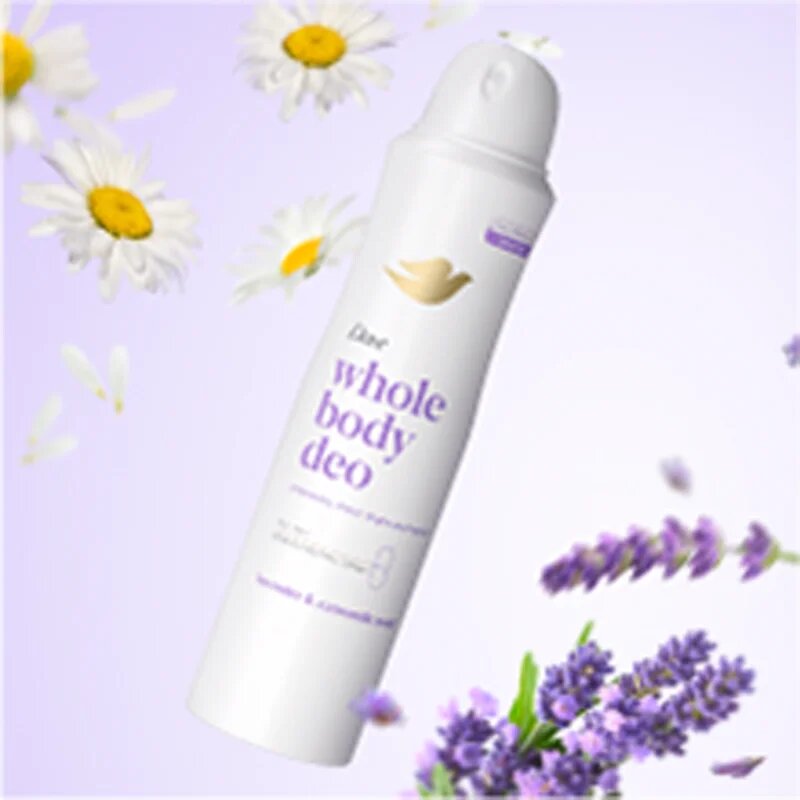 Dove Lavender & Chamomile spray dezodor testre 150 ml