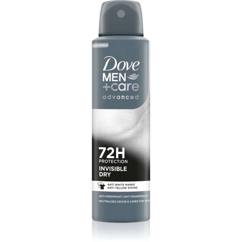 Dove Men+Care Advanced Invisible Dry izzadásgátló a fehér és sárga foltok ellen Invisibile Dry 150 ml
