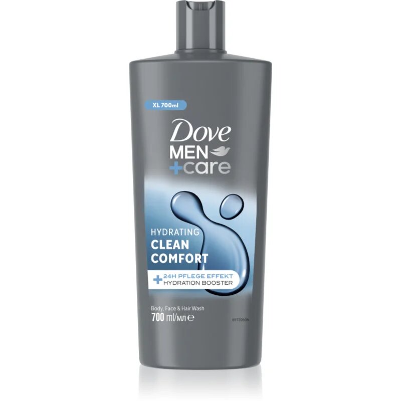 Dove Men+Care Clean Comfort tusfürdő gél arcra testre és hajra 700 ml