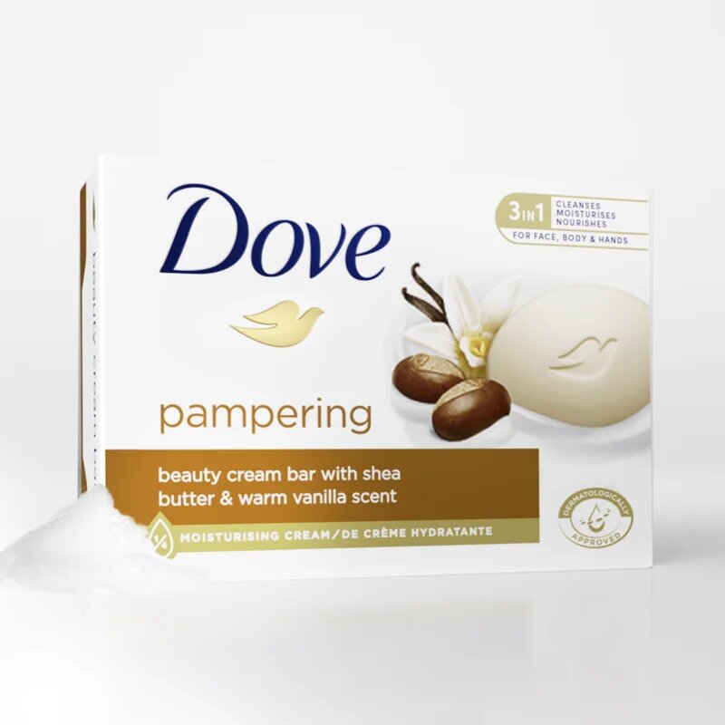 Dove Purely Pampering Shea Butter & Vanilla krémes tisztító tabletta 90 g