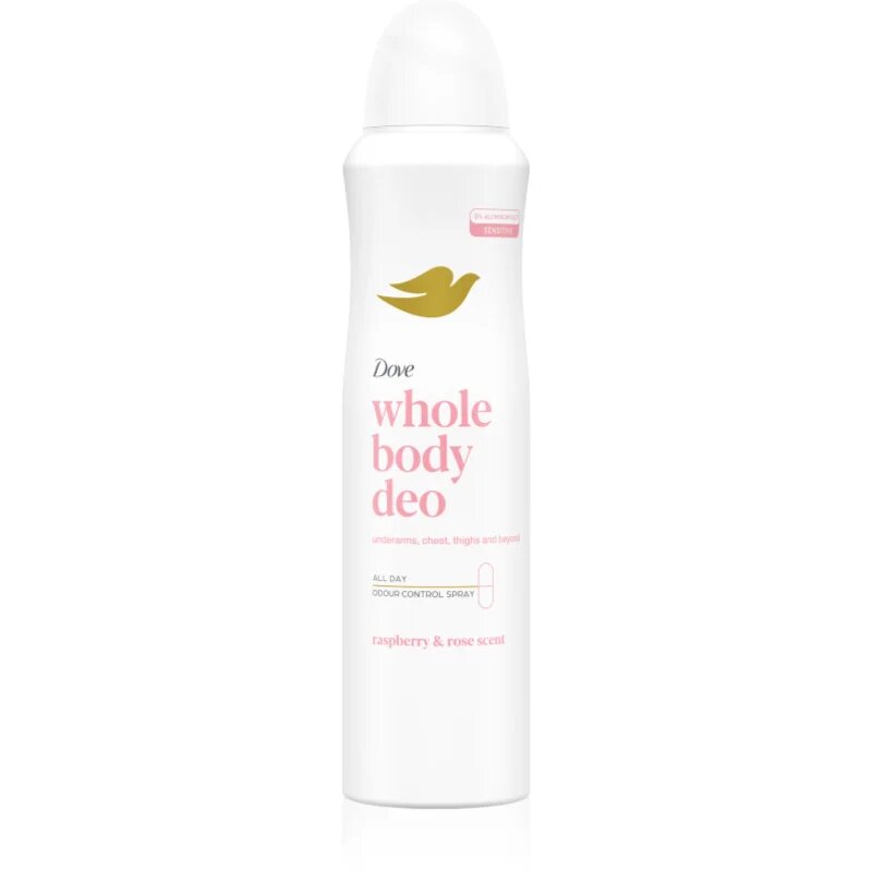 Dove Raspberry & Rose spray dezodor testre 150 ml