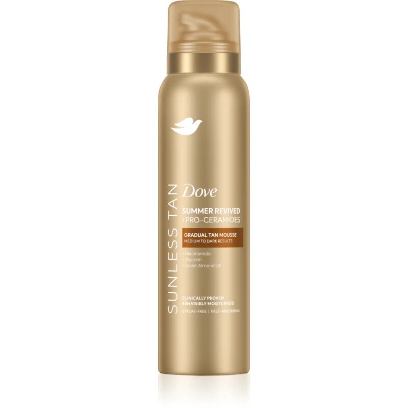 Dove Sunless Tan önbarnító hab árnyalat Medium to Dark 150 ml