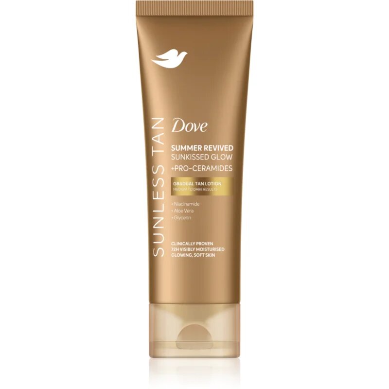 Dove Sunless Tan önbarnító tej árnyalat Dark 200 ml