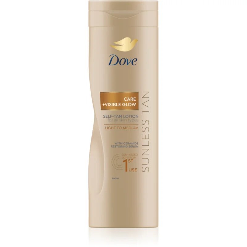 Dove Sunless Tan önbarnító tej árnyalat Fair 400 ml