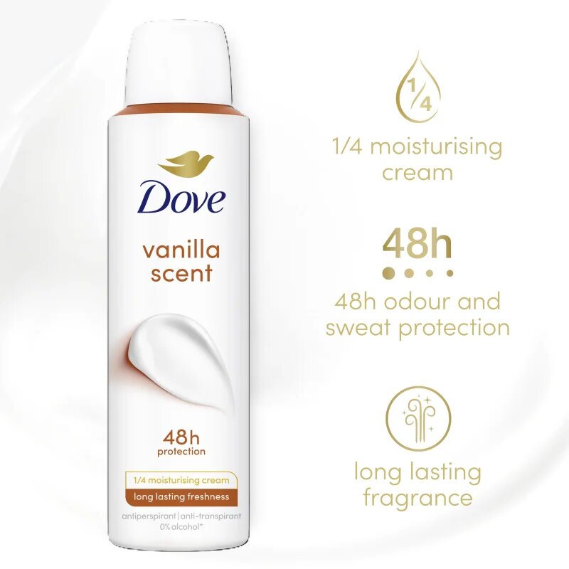 Dove Vanilla Scent izzadásgátló spray 150 ml