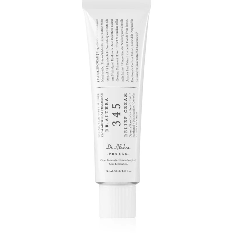 Dr. Althea 345 Relief Cream nyugtató és tápláló krém az érzékeny arcbőrre 50 ml