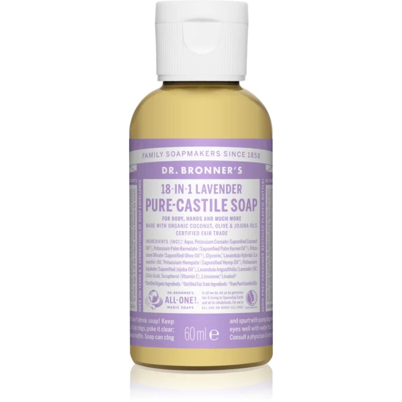 Dr. Bronner’s Lavender folyékony univerzális szappan 60 ml