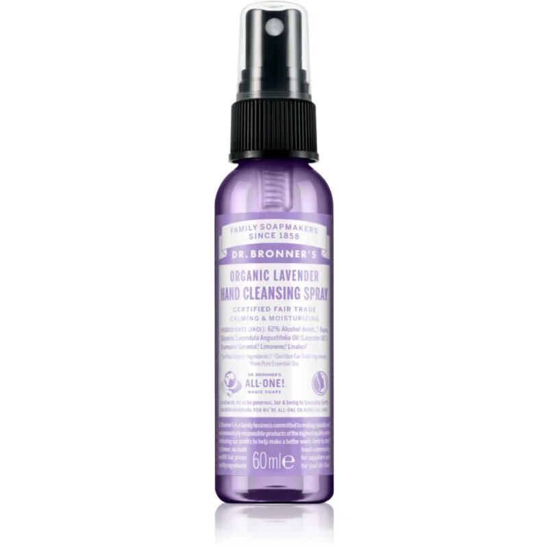 Dr. Bronner’s Lavender öblítés nélküli tisztító spray kézre 60 ml