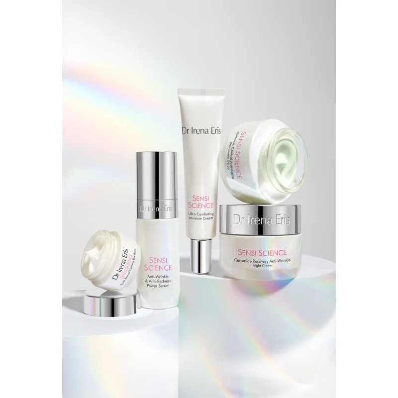 Dr Irena Eris Sensi Science Redness Control Anti-Aging Day Cream intenzív kisimító nappali krém a ráncok ellen SPF 20 50 ml
