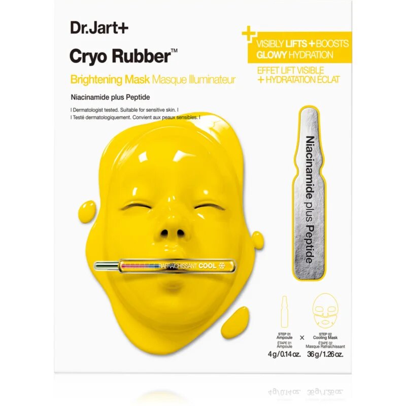 Dr. Jart+ Cryo Rubber™ Brightening Mask intenzív hidrogélmaszk az élénk bőrért 40 g
