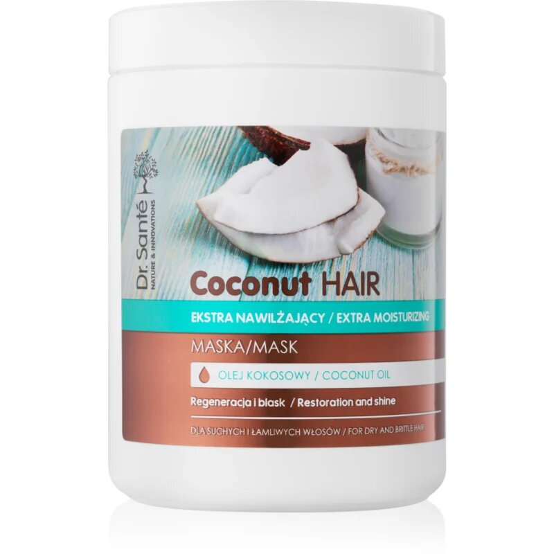 Dr. Santé Coconut hidratáló maszk a száraz és törékeny haj fényéért 1000 ml
