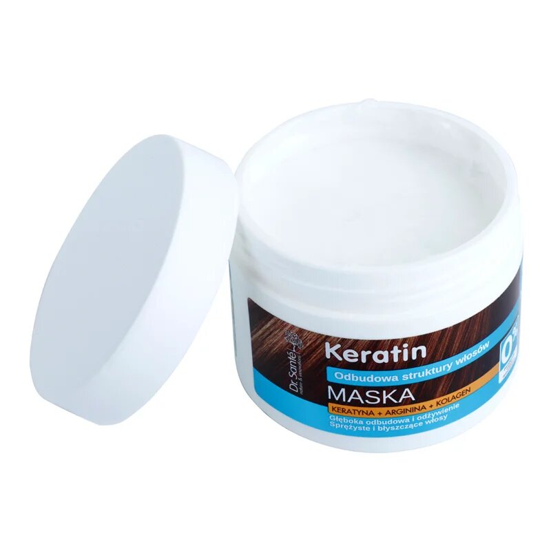 Dr. Santé Keratin mélyenreható helyreállító és tápláló maszk töredezett fénytelen hajra 300 ml