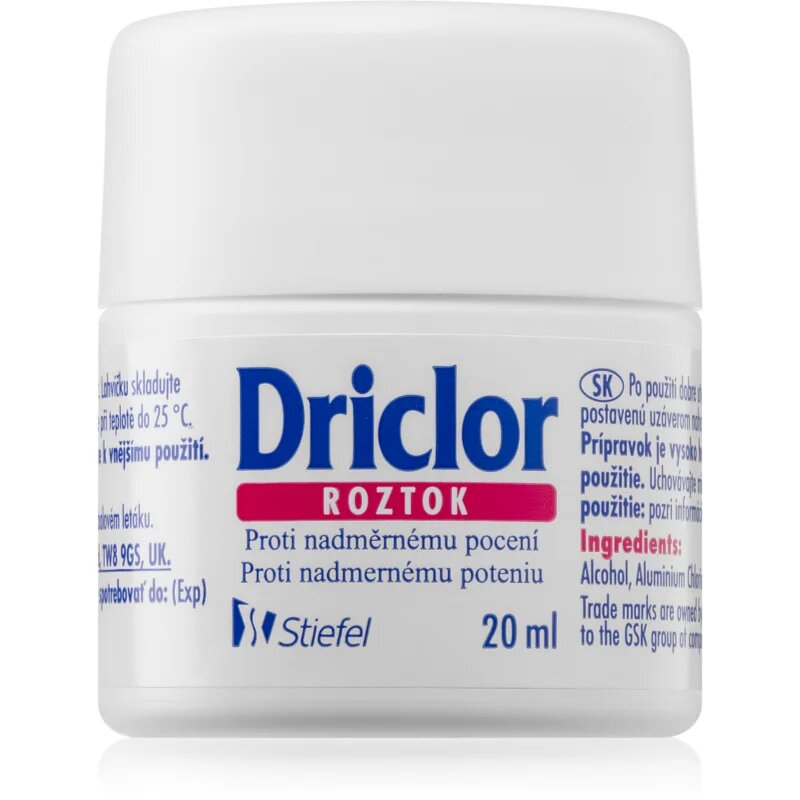 Driclor Solution golyós dezodor roll-on az erőteljes izzadás ellen 20 ml