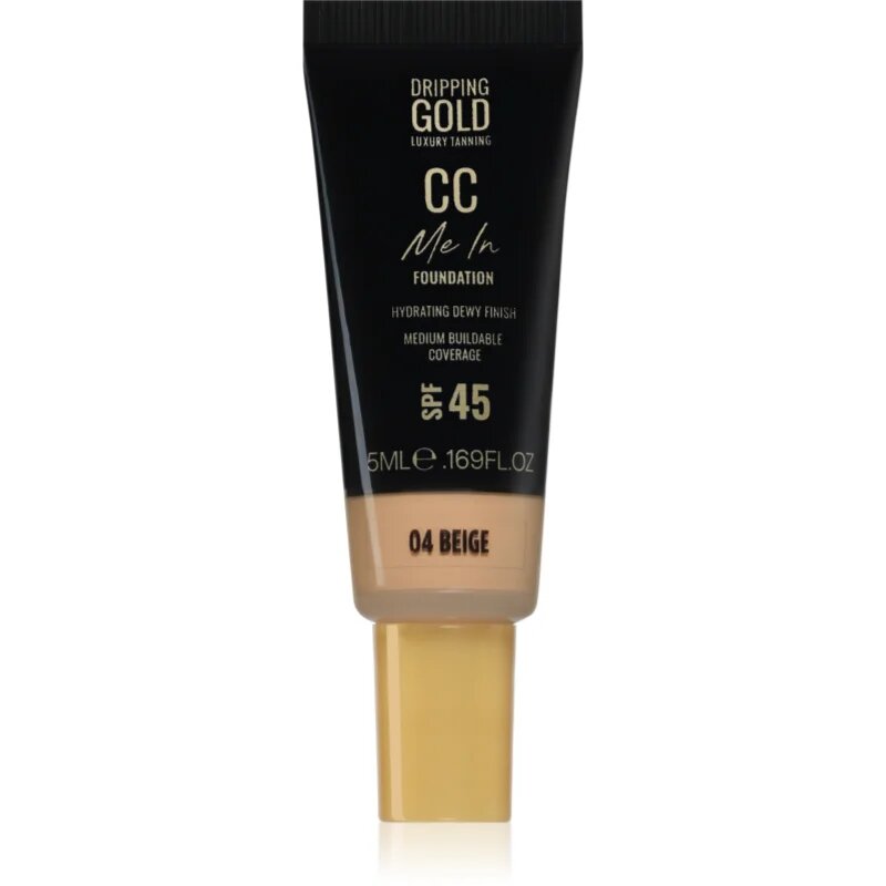 Dripping Gold CC Me In Mini Trial könnyű alapozó SPF 45 árnyalat Beige 04 5 ml