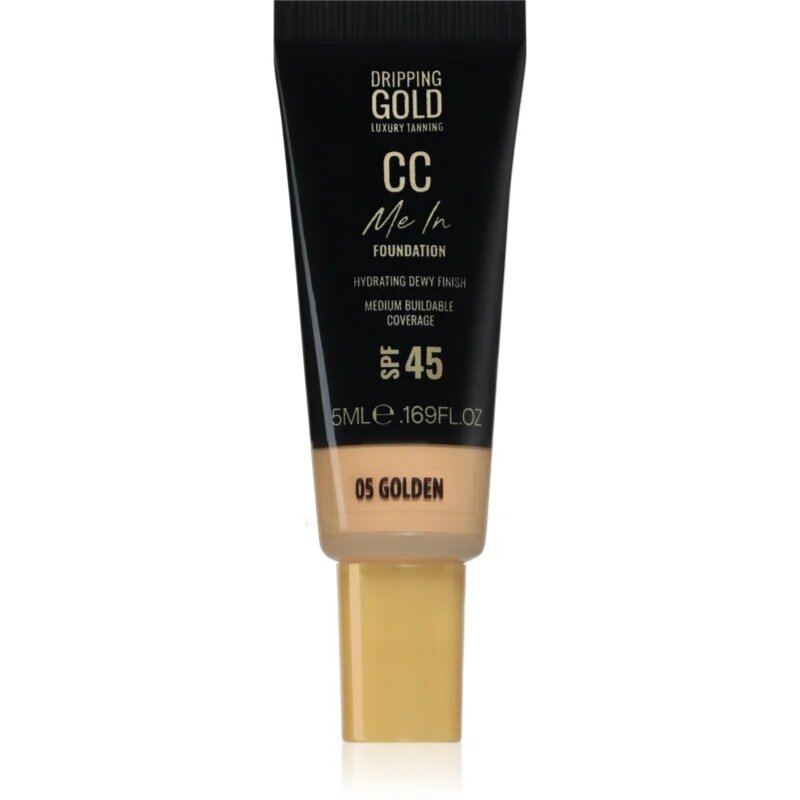 Dripping Gold CC Me In Mini Trial könnyű alapozó SPF 45 árnyalat Golden 05 5 ml
