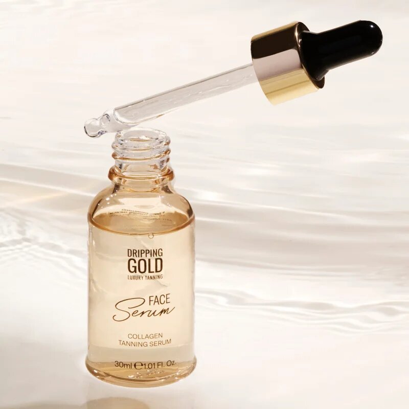 Dripping Gold Luxury Tanning Collagen Face Serum önbarnító szérum arcra kollagénnel 30 ml