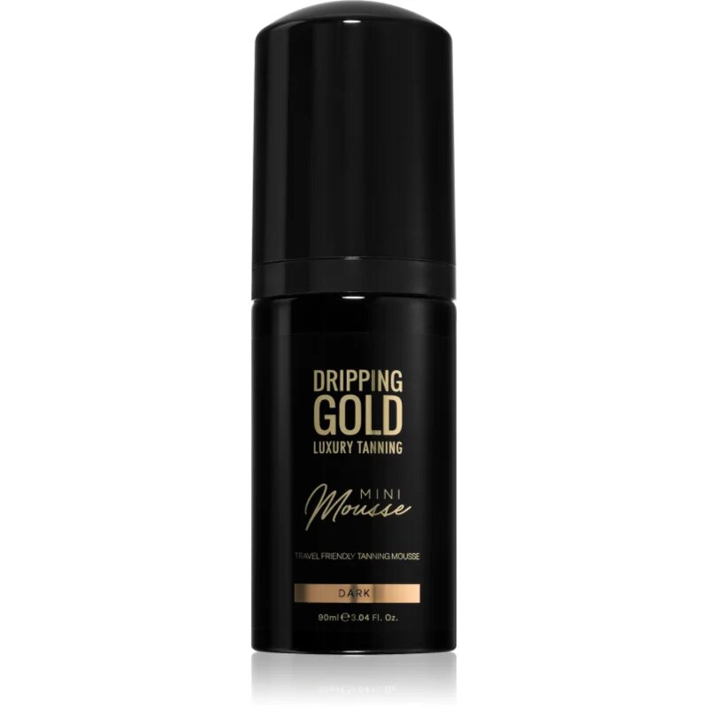 Dripping Gold Luxury Tanning Mini Mousse önbarnító hab arcra és testre árnyalat Dark 90 ml