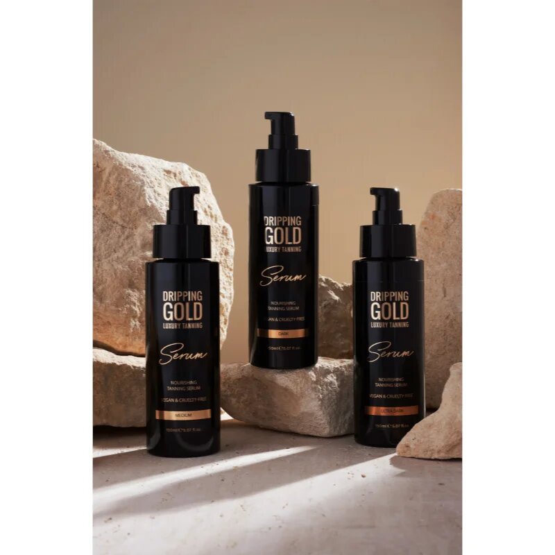 Dripping Gold Luxury Tanning Serum önbarnító készítmény testre és arcra árnyalat Ultra Dark 150 ml