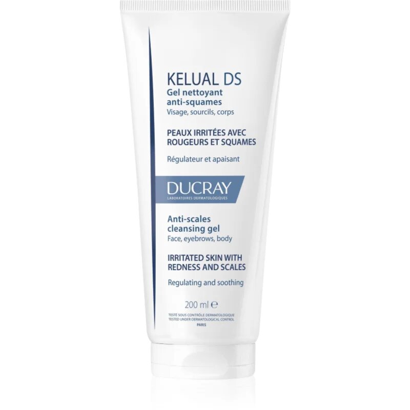 Ducray Kelual DS Anti-Scales Cleansing Gel tisztító gél a hámló és irritált bőrre 200 ml