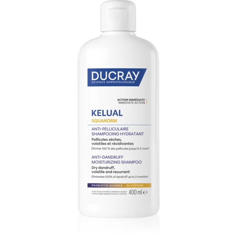 Ducray Kelual Squanorm Moisturizing Treatment Shampoo Dry Dandruff sampon száraz korpa ellen 400 ml
