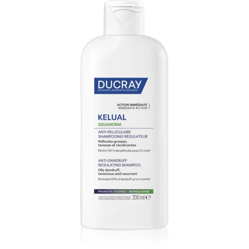 Ducray Kelual Squanorm Regulating Treatment Shampoo Oily Dandruff sampon zsíros korpa ellen 200 ml