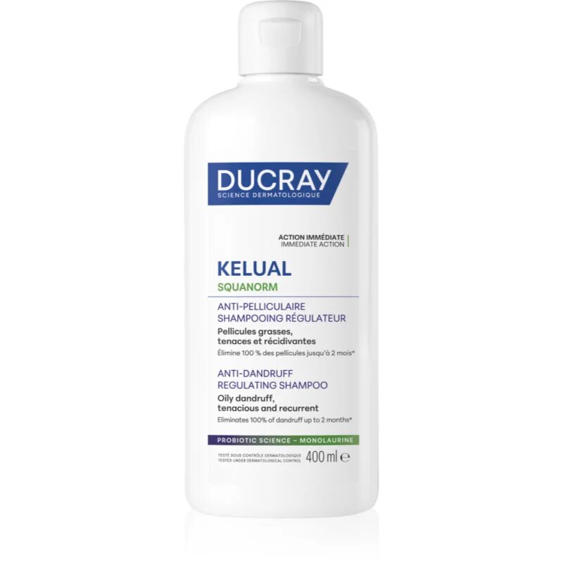 Ducray Kelual Squanorm Regulating Treatment Shampoo Oily Dandruff sampon zsíros korpa ellen 400 ml