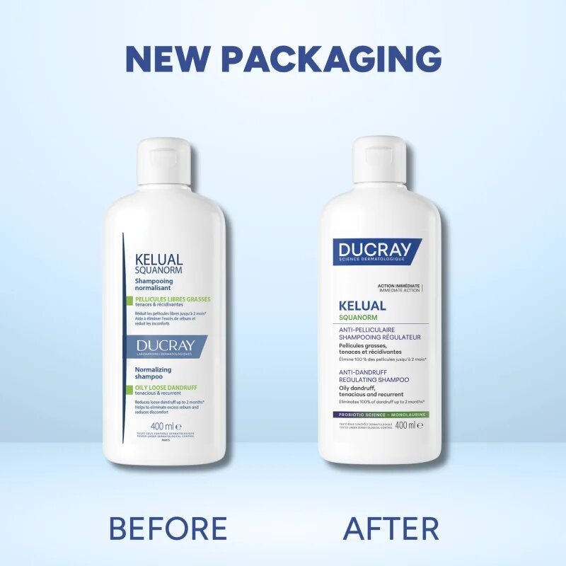 Ducray Kelual Squanorm Regulating Treatment Shampoo Oily Dandruff sampon zsíros korpa ellen 400 ml