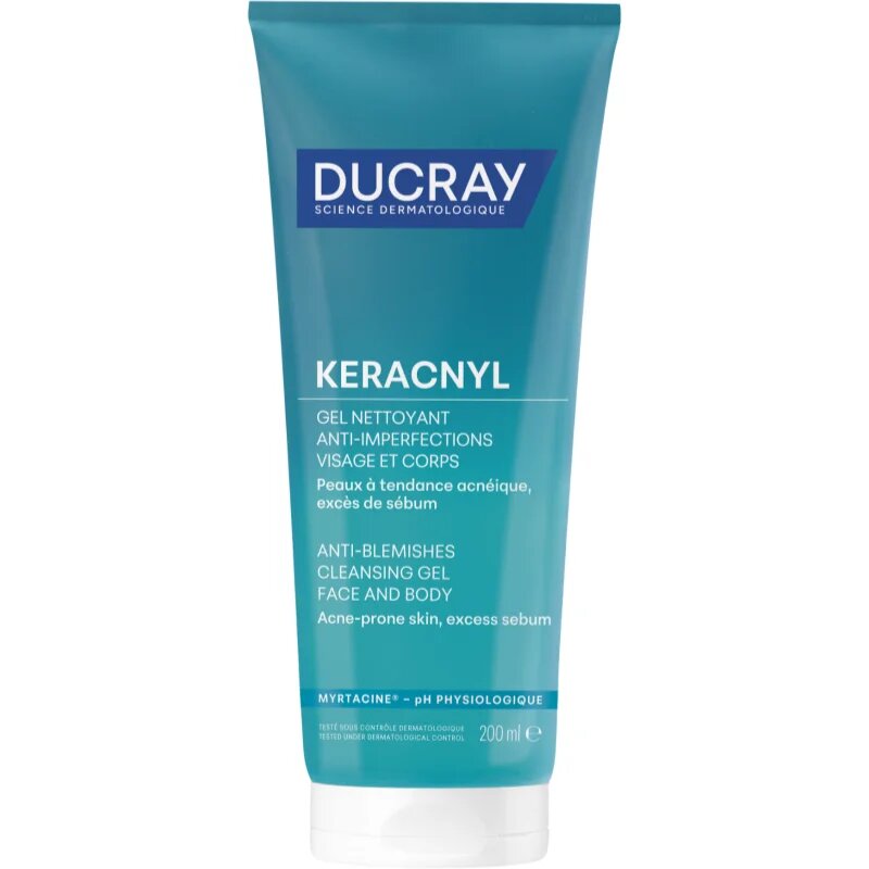 Ducray Keracnyl Foaming gel tisztító habzó gél az aknéra hajlamos zsíros bőrre 200 ml
