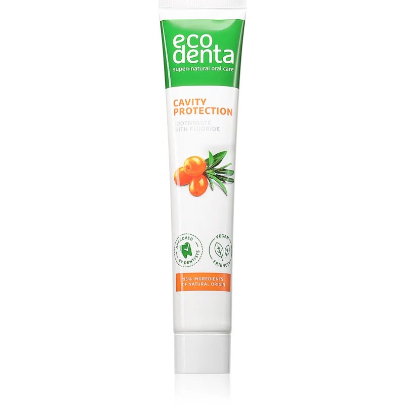 Ecodenta Cavity Protection felpezsdítő fogkrém fogkő ellen homoktövissel 75 ml