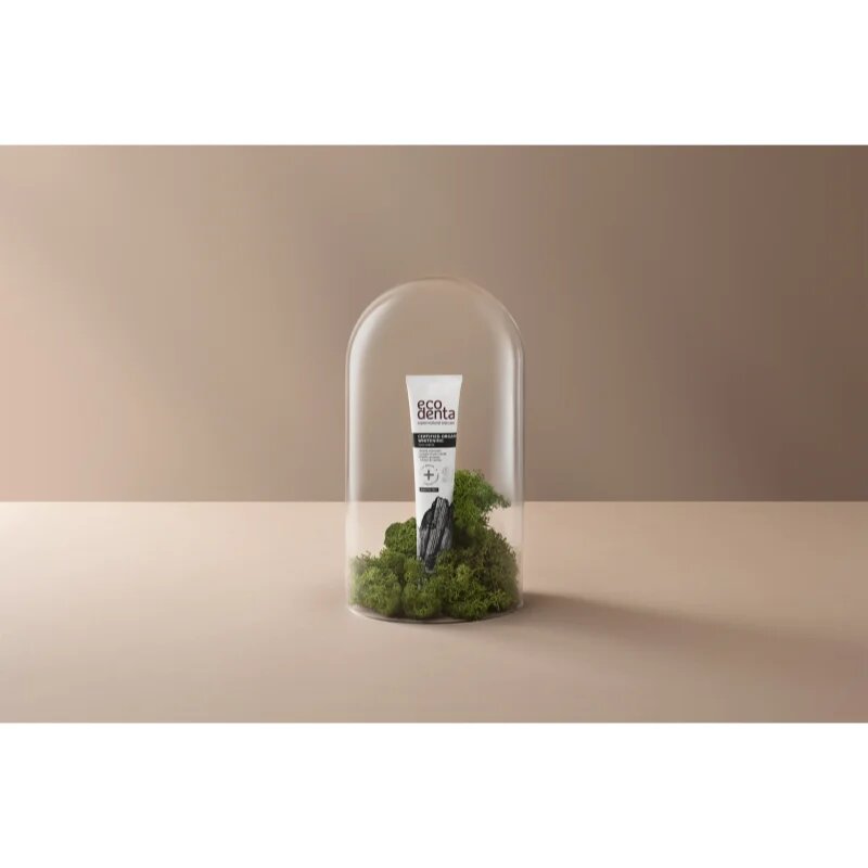 Ecodenta Certified Organic Charcoal whitening fehérítő fogkrém aktív szénnel 75 ml