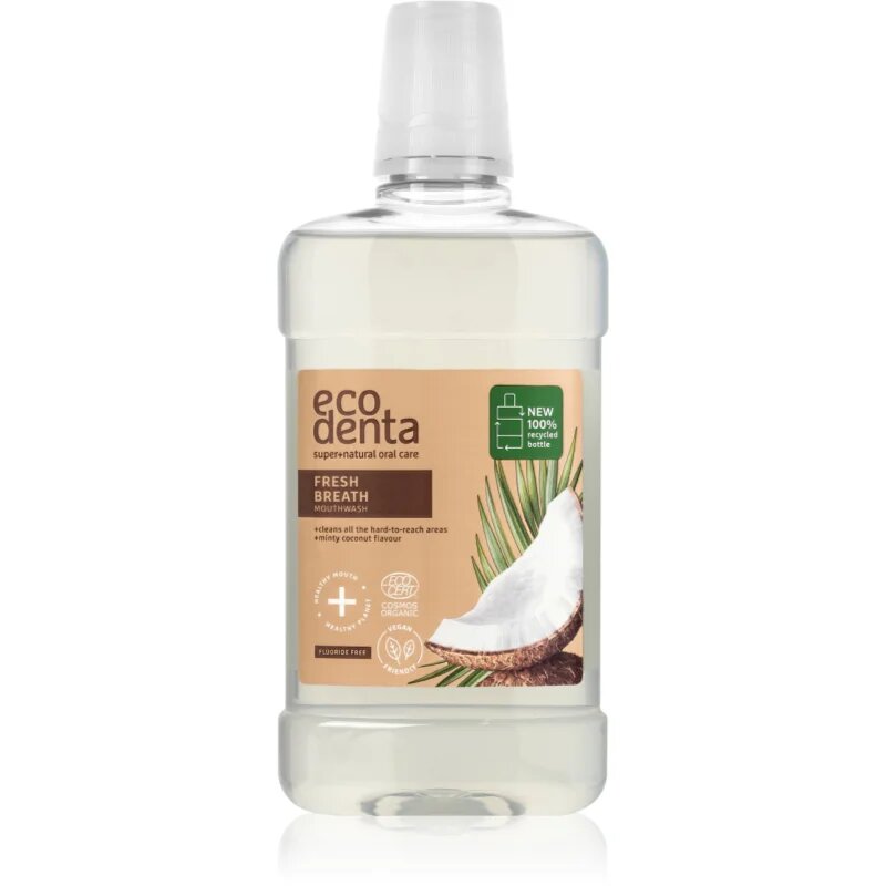 Ecodenta Cosmos Organic Minty Coconut szájvíz íz Coconut Aloe Vera Pepermint 500 ml