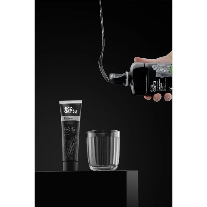 Ecodenta Expert Black Whitening fekete fogfehérítő fogkrém fluoridmentes 100 ml