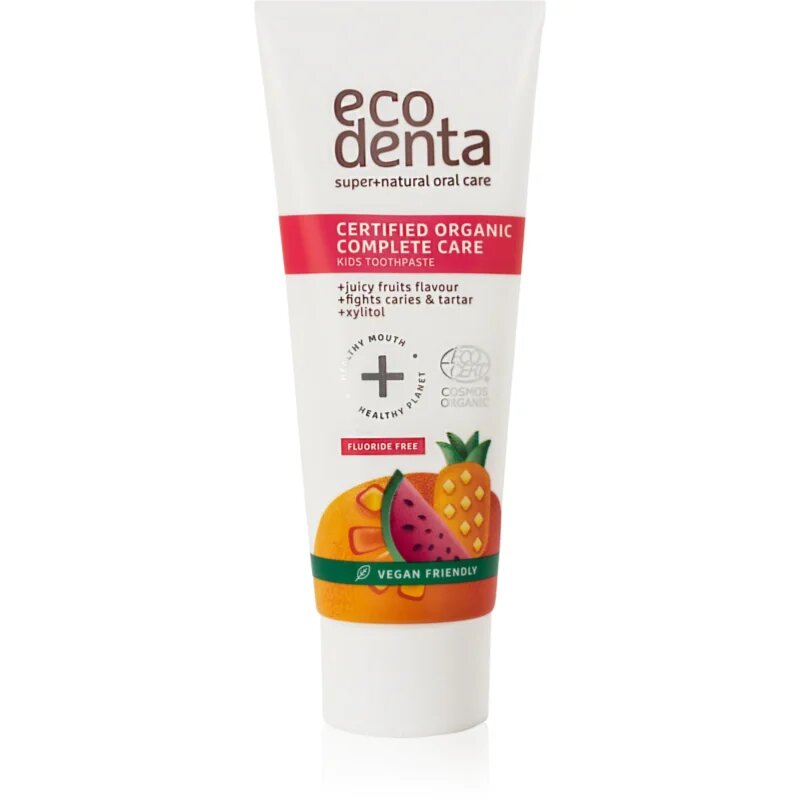 Ecodenta Organic Kids Certified Organic Juicy Fruit fogkrém gyermekeknek 75 ml