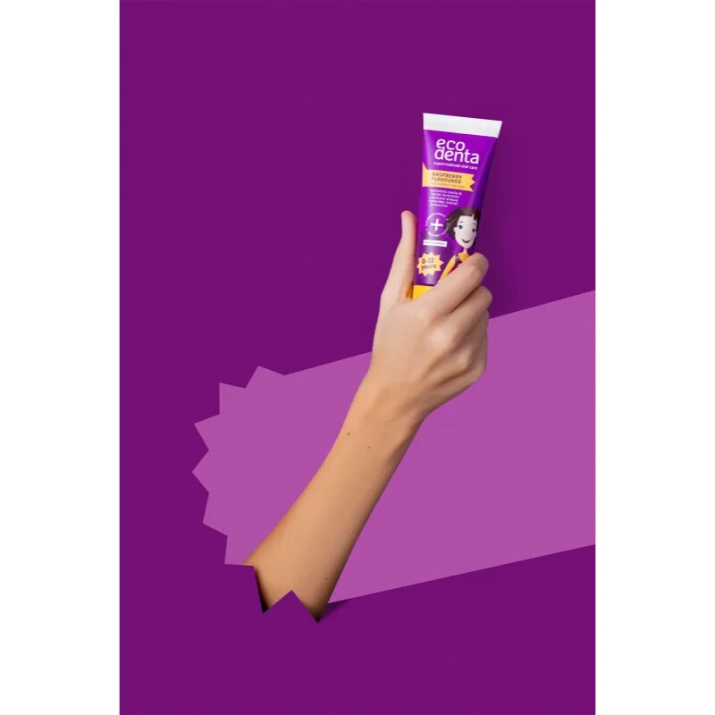 Ecodenta Super + természetes fogkrém gyermekeknek íz Raspberry 75 ml