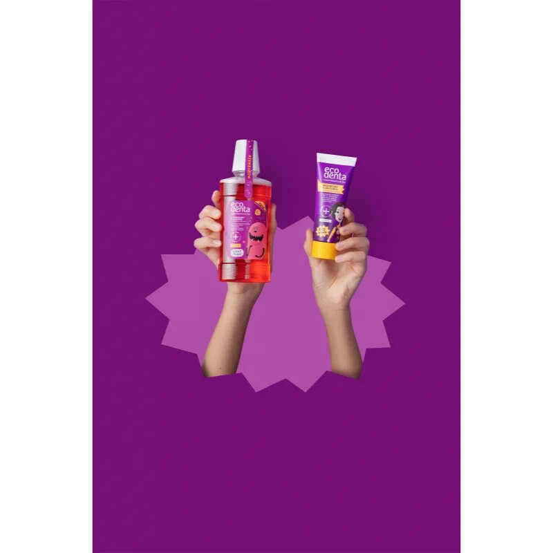 Ecodenta Super + természetes fogkrém gyermekeknek íz Raspberry 75 ml