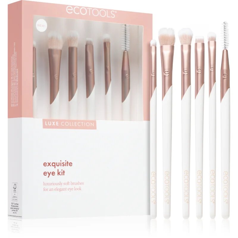 EcoTools Luxe Collection Exquisite ecset szett szem és szemöldök számára 6 db