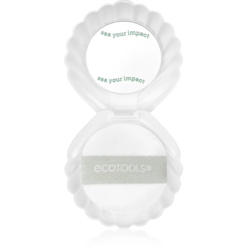 EcoTools Sea Gems Pearl Puff + Case kozmetikai tükör púderpamaccsal 1 db