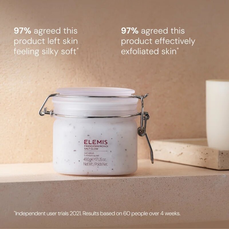 Elemis Body Exotics Frangipani Monoi Salt Glow ásványi peeling testre 490 g